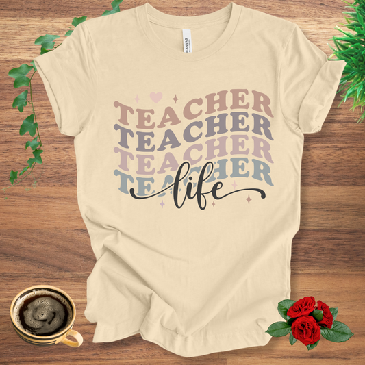 Teacher Stacked Life T-Shirt